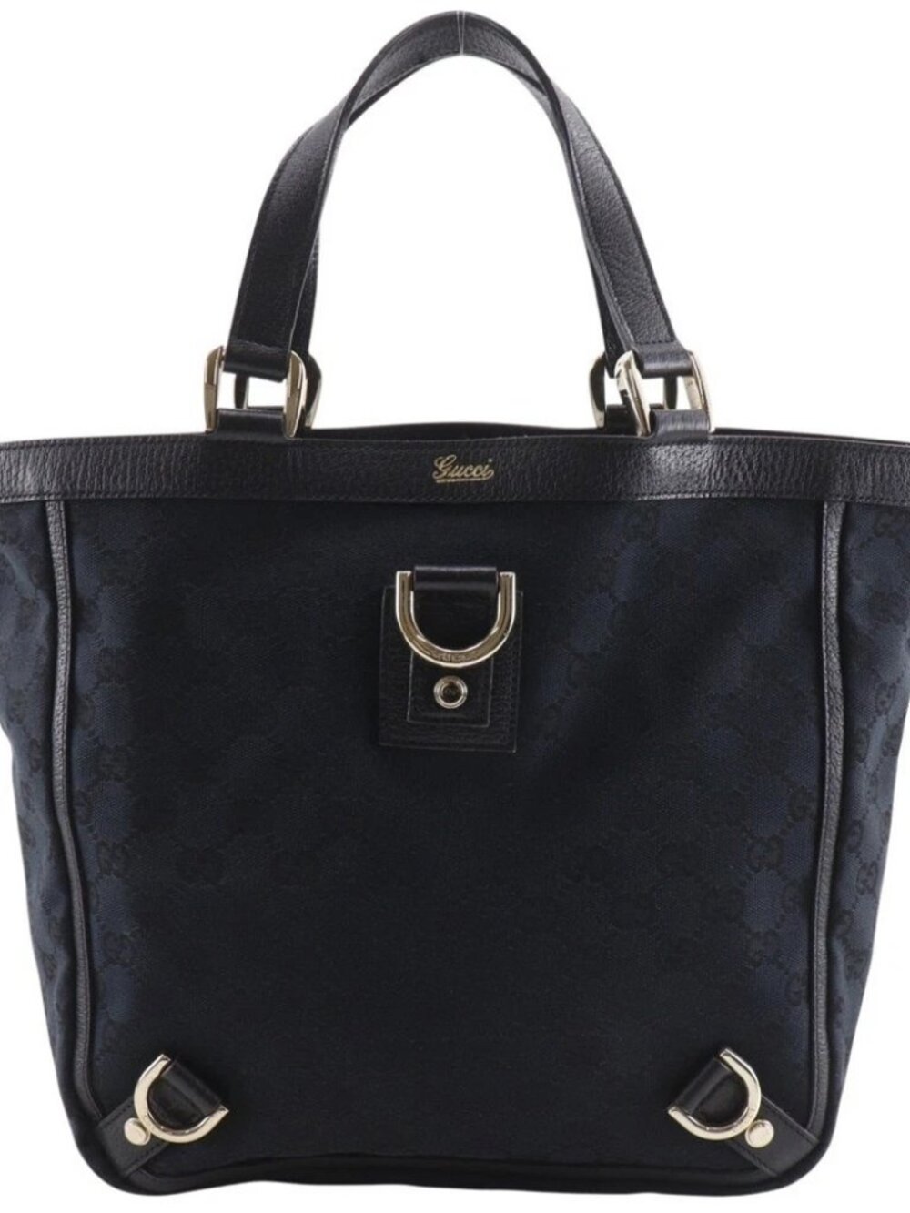 GUCCI Abbey Handbag 130739 Tote Bag black GG canvas Women
